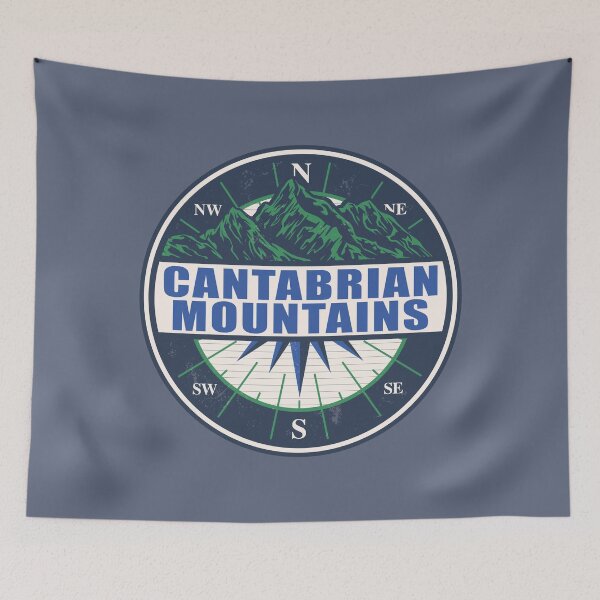 Item preview, Cantabrian Mountains Spain Vintage Mountain Hiking Design designed and sold by CynthiaGraphics.