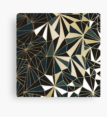 New Art Deco Geometry - Emerald Green & Gold Canvas Print
