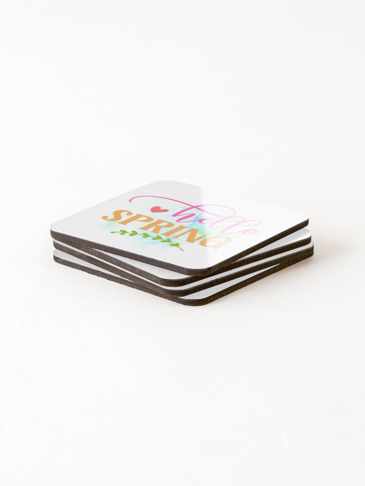 Thumbnail 4 of 5, Coasters (Set of 4), Hello Spring I Spring Decor designed and sold by younghopes.