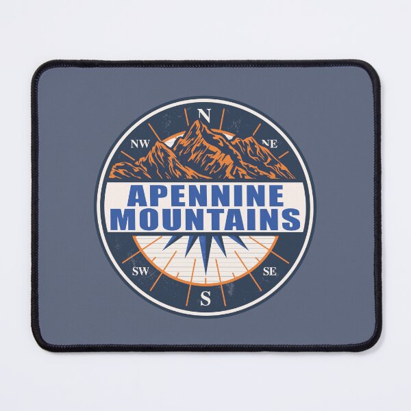 Item preview, Apennine Mountains Italy Vintage Mountain Hiking Design designed and sold by CynthiaGraphics.