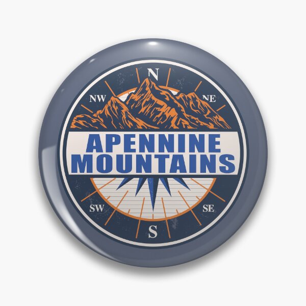 Item preview, Apennine Mountains Italy Vintage Mountain Hiking Design designed and sold by CynthiaGraphics.