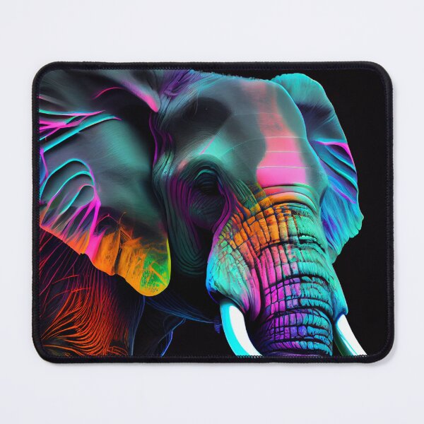 Item preview, Neon Rainbow Elephant designed and sold by mcmtdesigns.