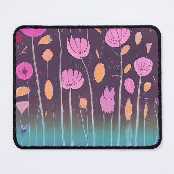 Item preview, Muted pink and orange abstract floral designed and sold by ibelieveimages.