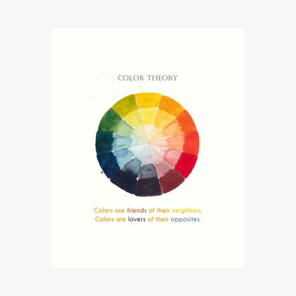 Color Theory Wheel Art Print