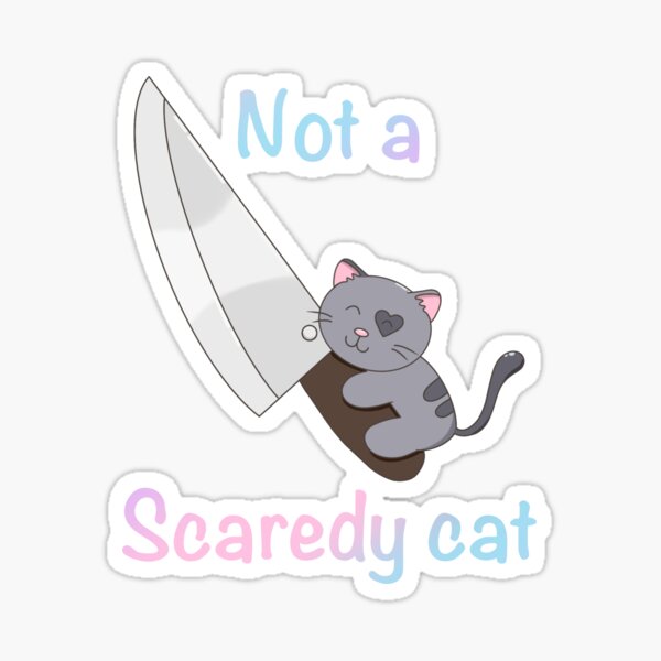 im scared cat Sticker for Sale by 360files