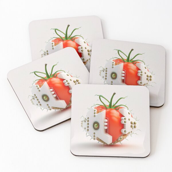 Item preview, Technology automation of agriculture robot harvest tomato in white background designed and sold by One Piece Bounty Poster.