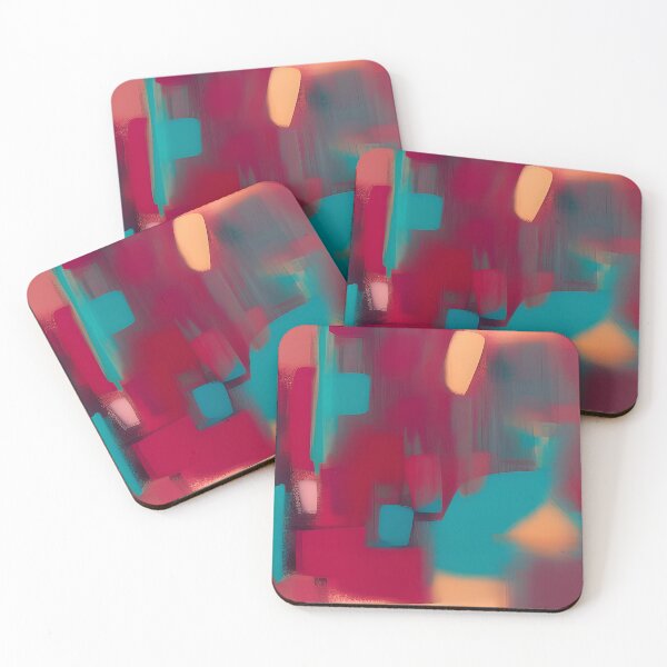 Item preview, Teal and ared abstract blend designed and sold by ibelieveimages.