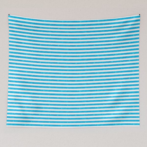 Item preview, Turquoise Blue and White Stripes designed and sold by Packrat.