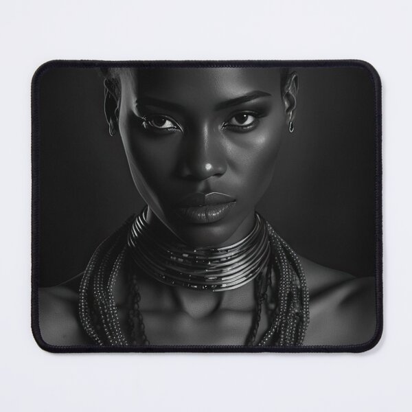 Item preview, Beautiful sensual black and white portrait of a black african woman - #1 designed and sold by 12points.