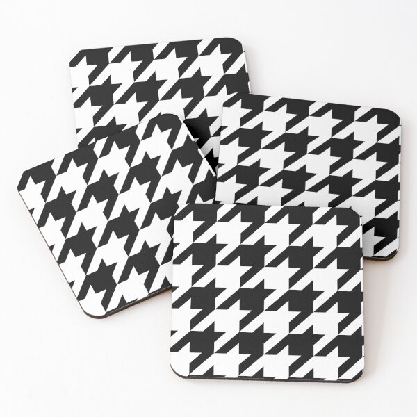 Item preview, Black and White Houndstooth Check designed and sold by Packrat.