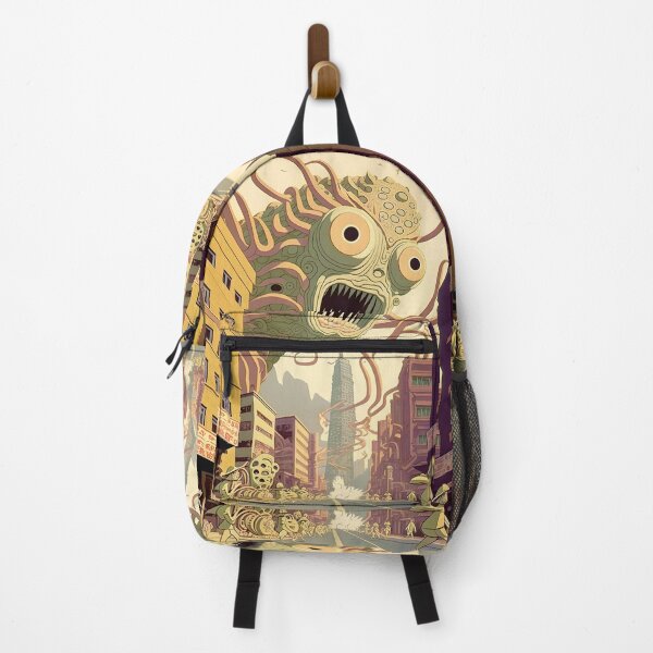 Item preview, Alien Monster with Tentacles Retrofuturism Japanese Anime Retro 50s designed and sold by AIWanderer.