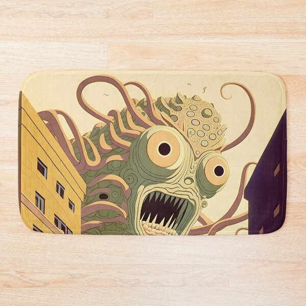 Item preview, Alien Monster with Tentacles Retrofuturism Japanese Anime Retro 50s designed and sold by AIWanderer.