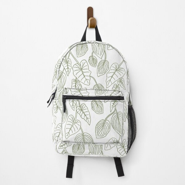 Item preview, Rainforest Leaves in khaki green and white designed and sold by Ellie Pankhurst.
