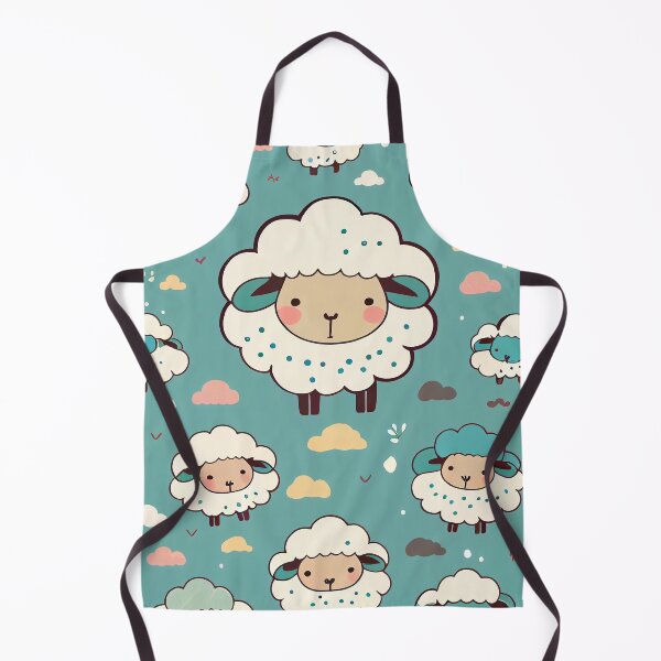 Item preview, Cute pattern of colorful sheeps designed and sold by CutePatternsRB.