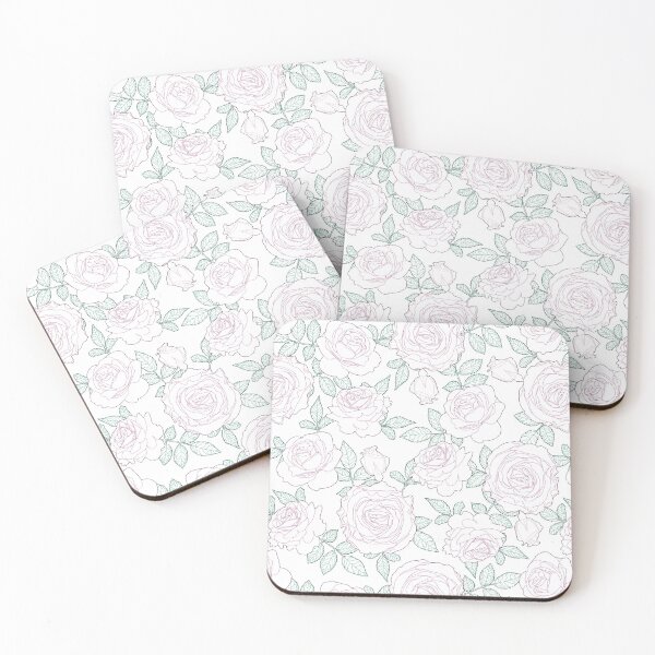 Item preview, Purple Roses and Leaves Pattern designed and sold by TalaKamoraDSGN.