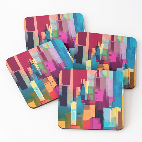 Item preview, Abstract colorful city designed and sold by ibelieveimages.