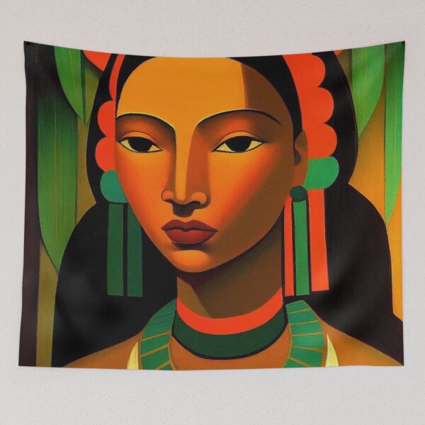Item preview, Amazon Diva nº 01 - woman portrait painting designed and sold by Futuristicas.