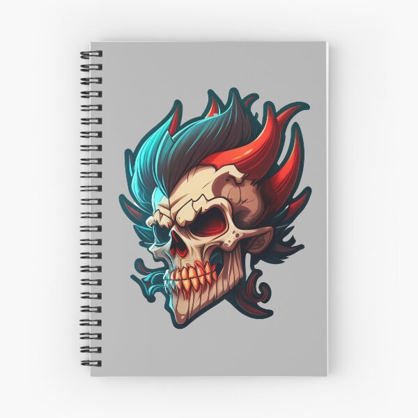 Item preview, Blue and Red Skull Character designed and sold by BoneyardGrafix.