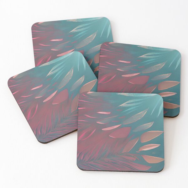 Artikelvorschau, Abstract pink and teal feathers entworfen und verkauft von ibelieveimages.