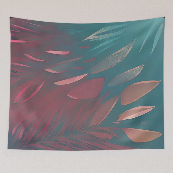 Artikelvorschau, Abstract pink and teal feathers entworfen und verkauft von ibelieveimages.