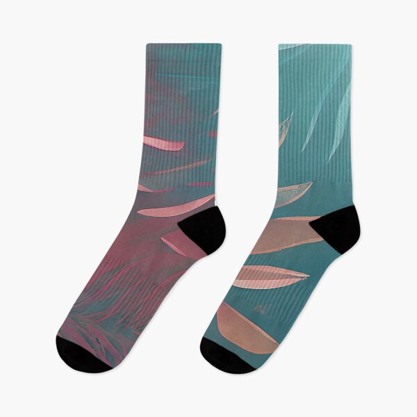 Item preview, Abstract pink and teal feathers designed and sold by ibelieveimages.