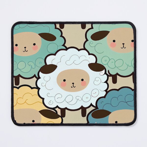 Item preview, Cute pattern of colorful sheeps designed and sold by CutePatternsRB.