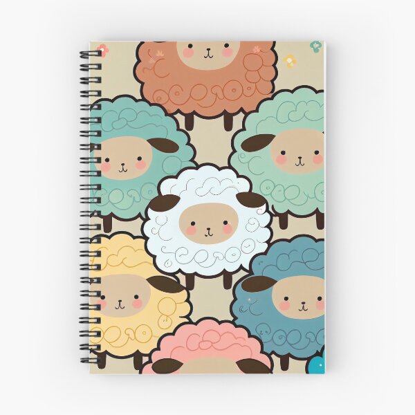 Item preview, Cute pattern of colorful sheeps designed and sold by CutePatternsRB.