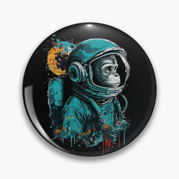 Item preview, Monkey Astronaut Outer space exploder science fiction designed and sold by WhistlingSnail.