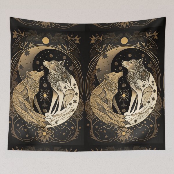 Item preview, Wolf moon fantasy tarot designed and sold by Visual-wallart.
