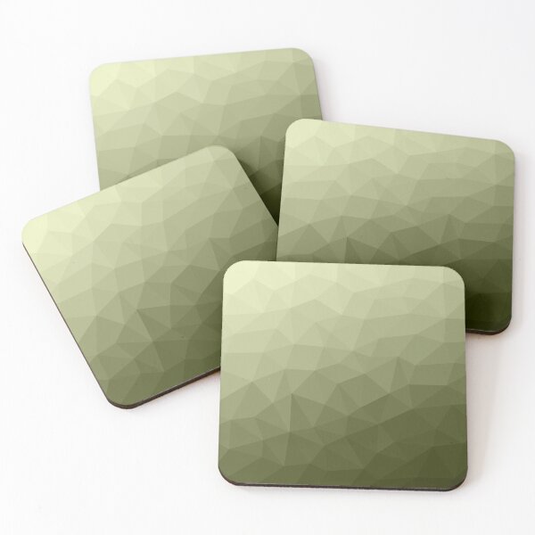 Item preview, Army green gradient geometric mesh pattern triangles ombre cool lighter version designed and sold by PLdesign.