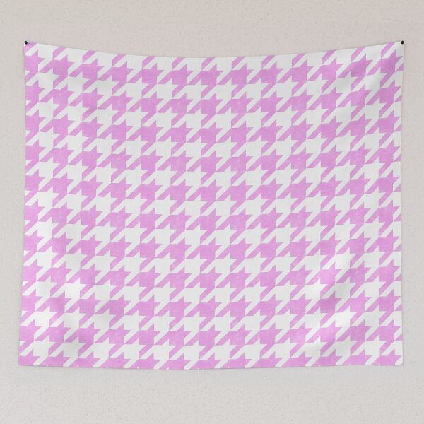 Item preview, Pink and White Houndstooth Check designed and sold by Packrat.