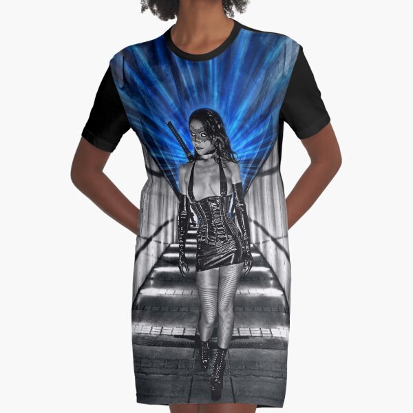 La Femme Kunoichi Graphic T-Shirt Dress