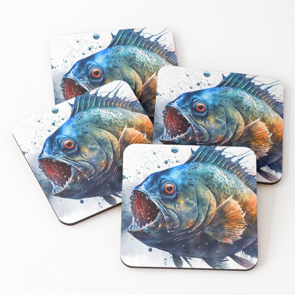 Item preview, Piranha Fish Watercolor Art Animal Design designed and sold by ThreadofHonor.