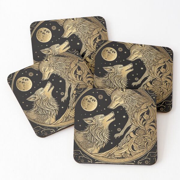 Item preview, Wolf moon fantasy tarot artwork designed and sold by Visual-wallart.