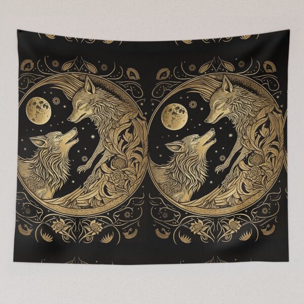 Item preview, Wolf moon fantasy tarot artwork designed and sold by Visual-wallart.