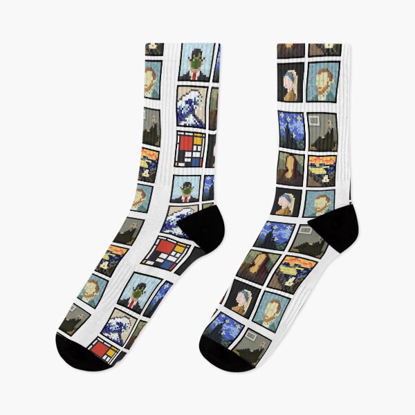 Item preview, Famous paintings pixel fan art designed and sold by Calum Margetts Illustration.
