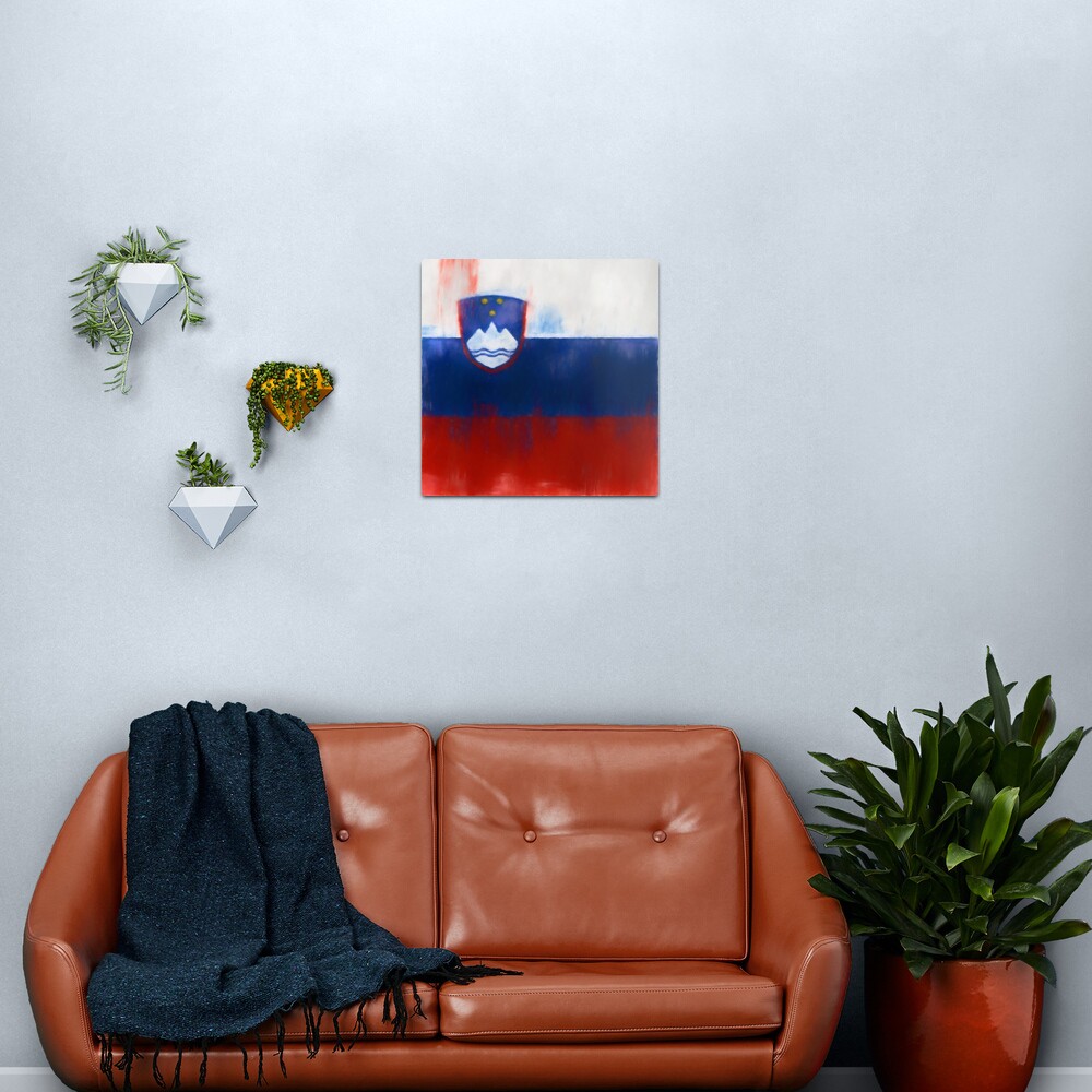 Slovenia Flag Reworked No. 1, Series 1 Metal Print