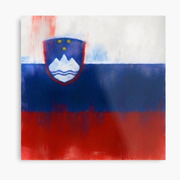 Slovenia Flag Reworked No. 1, Series 1 Metal Print