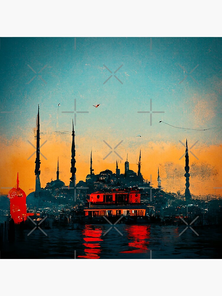 Istanbul Skyline Graphic Vintage Souvenir Tee T Shirts, Hoodies