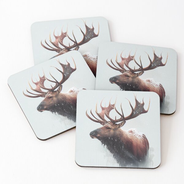 Item preview, Magnificent Snowy Elk designed and sold by mcmtdesigns.