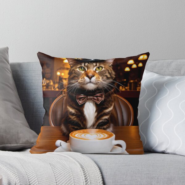 Item preview, Steampunk style coffee break. A cat portrait. designed and sold by ArtCreator2023.