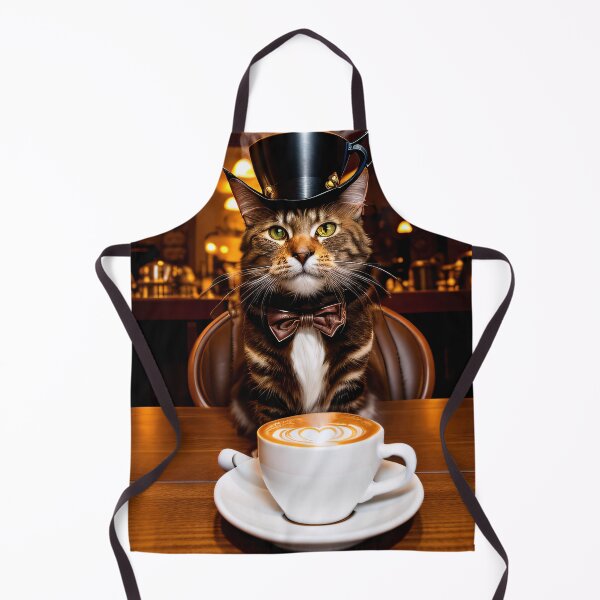 Item preview, Steampunk style coffee break. A cat portrait. designed and sold by ArtCreator2023.