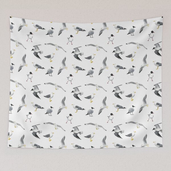 Item preview, Seagulls repeating seamless pattern  designed and sold by HayesAtHome.