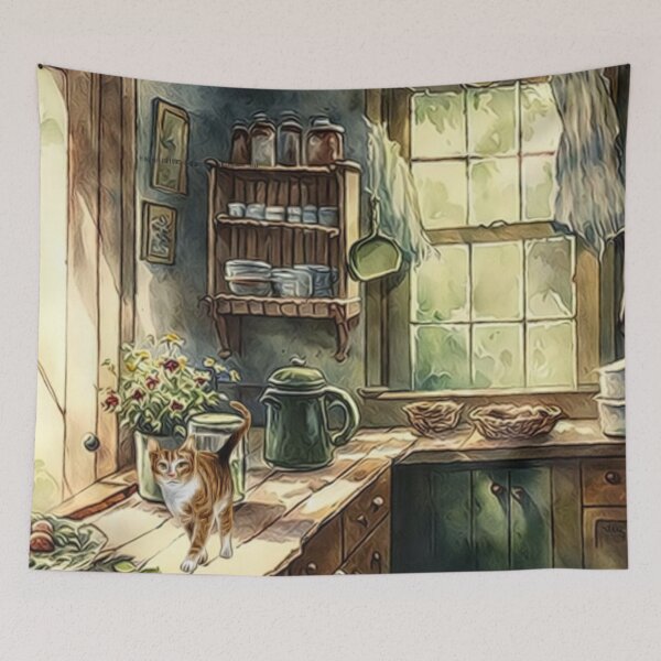 Item preview, Vintage Kitchen Cat designed and sold by HappyLifeCreate.