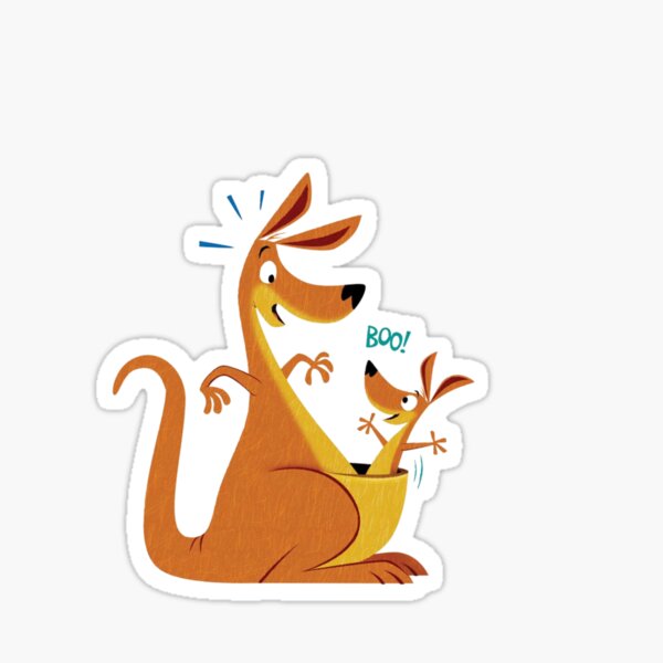 Item preview, Mother with cute baby kangaroo Boo Australia  designed and sold by Smile Shop ⭐⭐⭐⭐⭐.