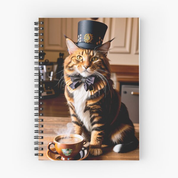 Item preview, Steam, coffee and cats. A steampunk style cat portrait. designed and sold by ArtCreator2023.