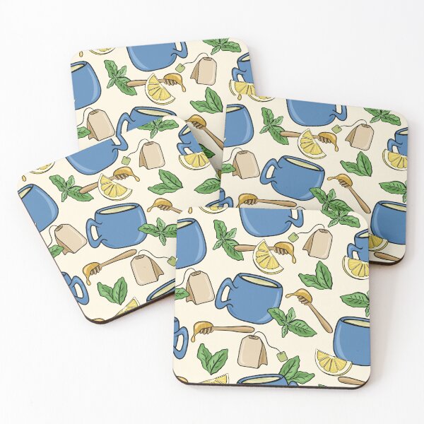 Item preview, Mug of Lemon Mint Tea with Honey Seamless Pattern Design designed and sold by CreativeDraws42.