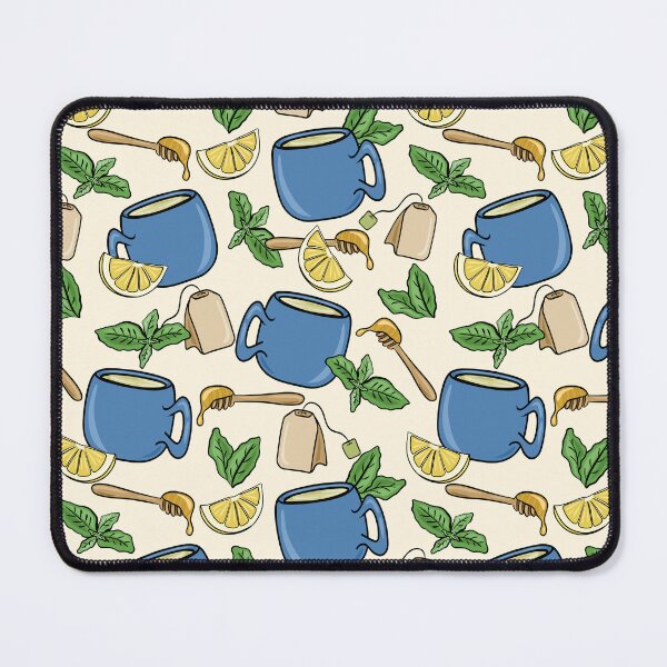 Item preview, Mug of Lemon Mint Tea with Honey Seamless Pattern Design designed and sold by CreativeDraws42.