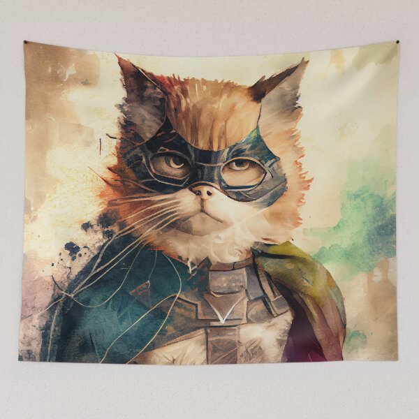 Item preview, British Longhair Cat Superhero 2 designed and sold by EmilyDayDreams.