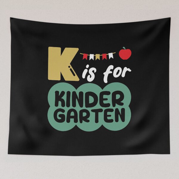 Item preview, K is for Kindergarten, Funny gift for teachers and kindergarten students designed and sold by DADA635.